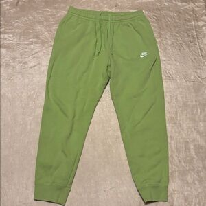 Nike Mens Sportswear Club Fleece Joggers Lime Green Size XL